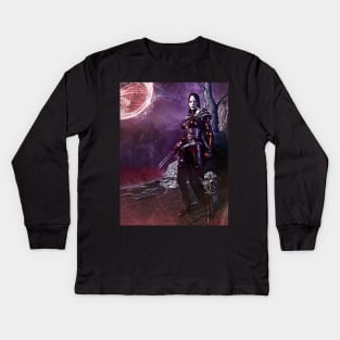 Under a Blood Red Moon Kids Long Sleeve T-Shirt